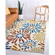 Bowery Hill Flower Print Indoor Outdoor Area Rug 6'7