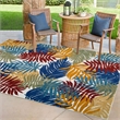 Bowery Hill Tropical Palm Indoor Outdoor Area Rug 3' x 5' in Multi-Color