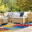 Bowery Hill Tropical Palm Indoor Outdoor Area Rug 3' x 5' in Multi-Color