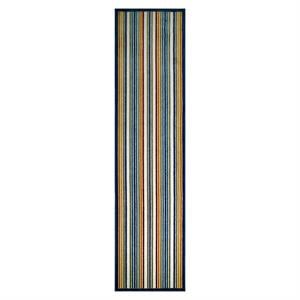 Bowery Hill Colorful Line Indoor Outdoor Area Rug Runner 2' x 8' in Multi-Color