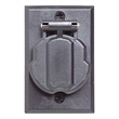 Bowery Hill Replacement Plastic Electrical Outlet for Lamp Posts in Black