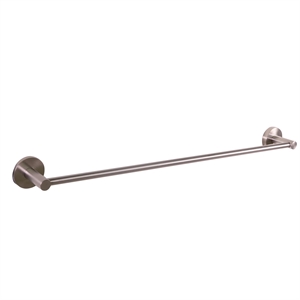 Bowery Hill Contemporary 24-Inch Brass Towel Bar in Satin Nickel/Silver