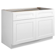 Bowery Hill Wood Base Cabinet in White 48-Inch x 24-Inch x 34.5-Inch