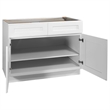 Bowery Hill Wood Base Cabinet in White 48-Inch x 24-Inch x 34.5-Inch