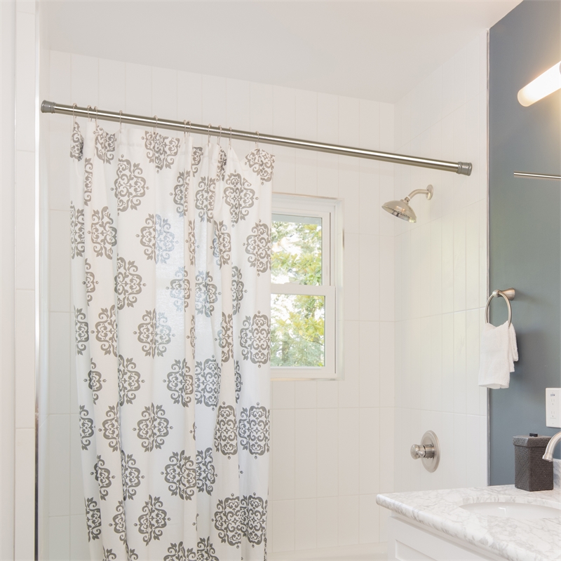 Bowery Hill Classic Adjustable 42 to 72-inch Shower Rod in Brushed Nickel