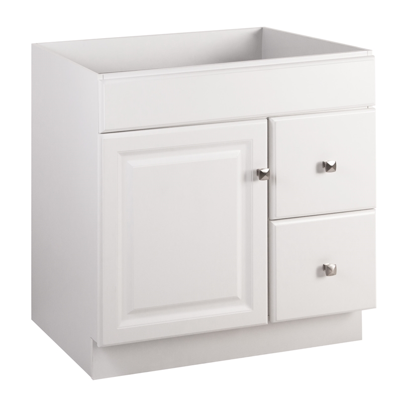 Bowery Hill 30-Inch 2-Drawer Wood Vanity Without Top in White