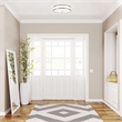 Bowery Hill Stainless Steel Ceiling Light with LED in Satin Nickel