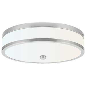 Bowery Hill Stainless Steel Ceiling Light with LED in Satin Nickel