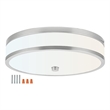 Bowery Hill Stainless Steel Ceiling Light with LED in Satin Nickel