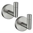 Bowery Hill Modern Linear Metal Robe Hook 2-Pack in Satin Nickel