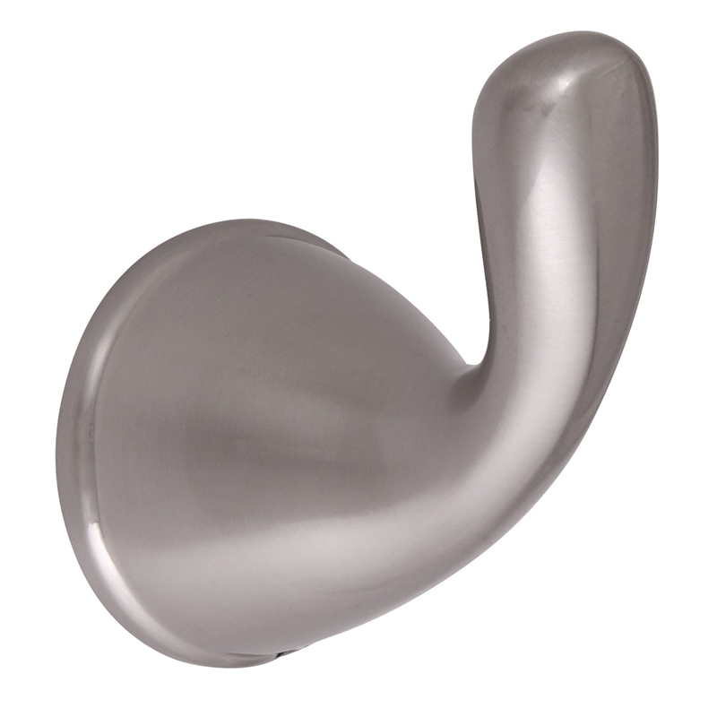 Bowery Hill Traditional Metal Robe Hook in Brushed Silver Nickel