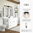 Bowery Hill 5-Light Transitional Glass Vanity Bar in Matte Black