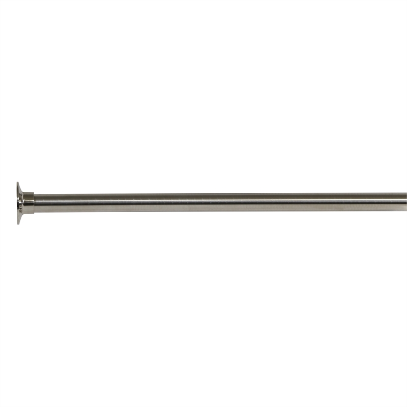 Bowery Hill Stainless Steel Shower Rod in Satin Nickel 60 Inch