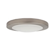 Bowery Hill LED Flush Mount Metal Ceiling Light in Satin Nickel