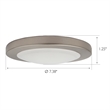 Bowery Hill LED Flush Mount Metal Ceiling Light in Satin Nickel