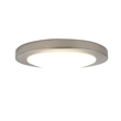 Bowery Hill LED Flush Mount Metal Ceiling Light in Satin Nickel