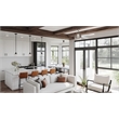 Bowery Hill LED Flush Mount Metal Ceiling Light in Satin Nickel
