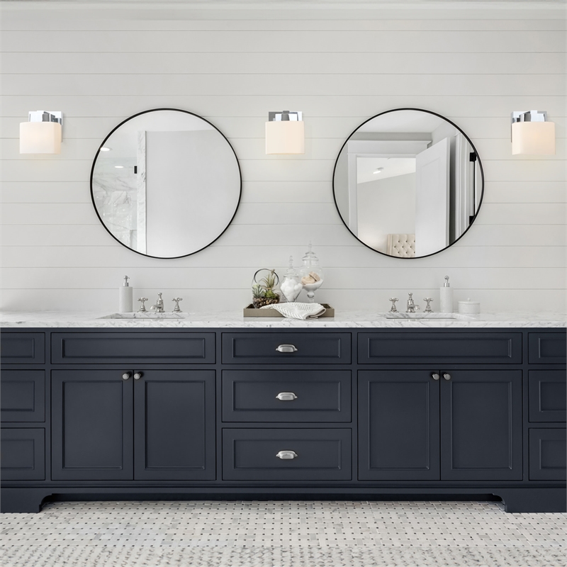 Bowery Hill 1-Light Stainless Steel Wall Light in Polished Chrome