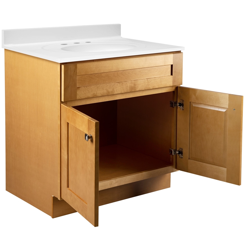 Bowery Hill Vanity in Modern Birch w/ Cultured Marble Top Assembled 31in