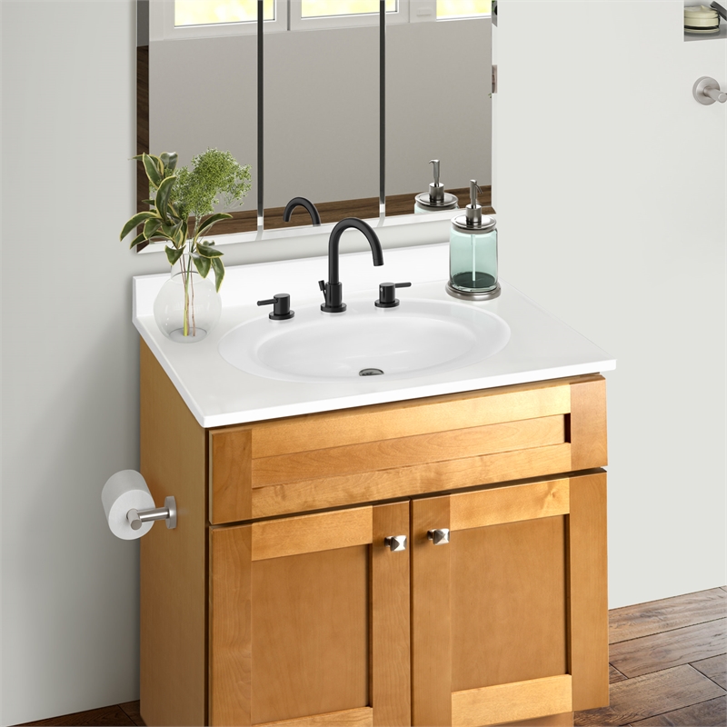 Bowery Hill Vanity in Modern Birch w/ Cultured Marble Top Assembled 31in