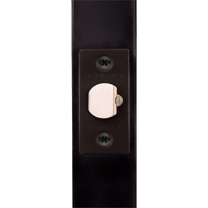 Bowery Hill Square Corner 2-Way Replacement Entry Latch in Matte Black