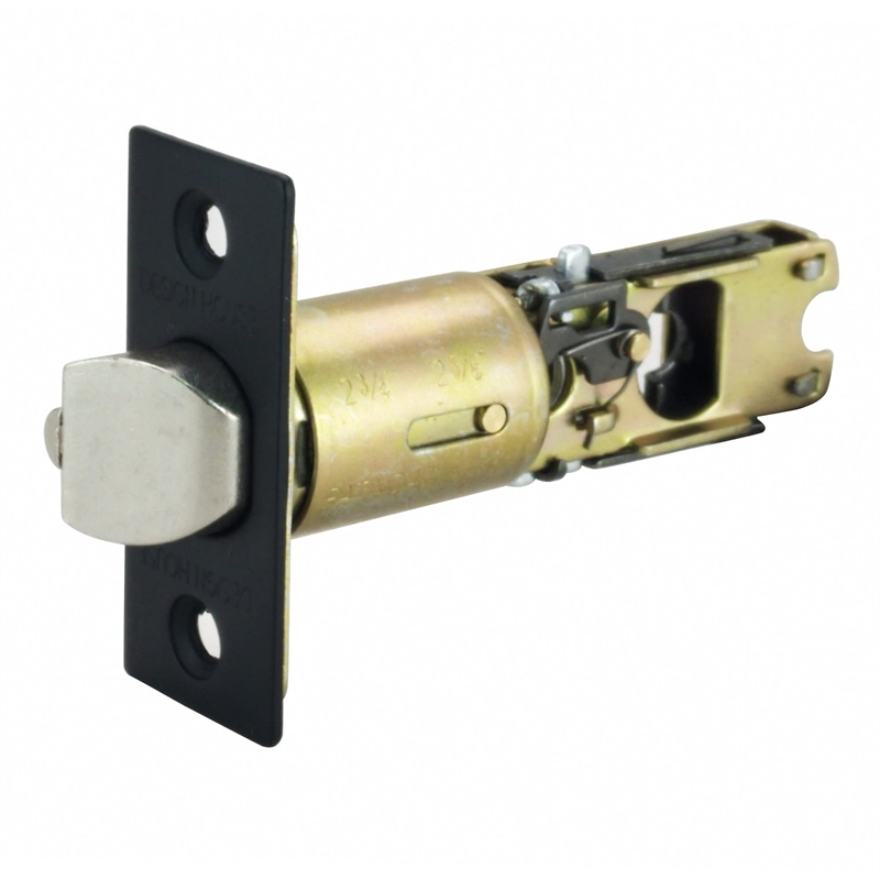 Bowery Hill Square Corner 2-Way Replacement Entry Latch in Matte Black