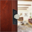 Bowery Hill Square Corner 2-Way Replacement Entry Latch in Matte Black