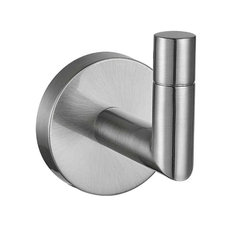Bowery Hill Metal Robe Hook for Bath and Kitchen in Satin Nickel