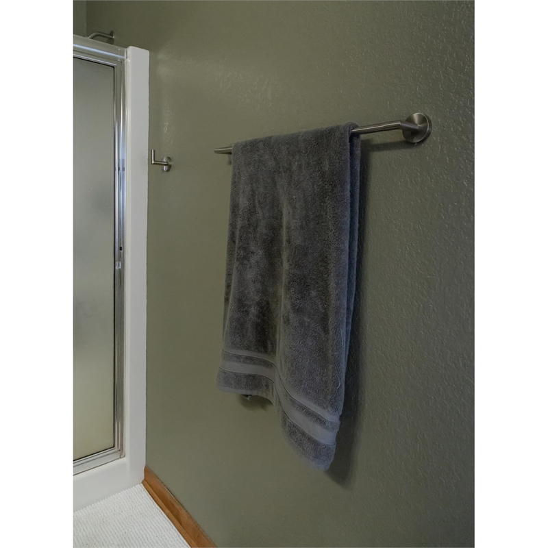 Bowery Hill Metal Robe Hook for Bath and Kitchen in Satin Nickel