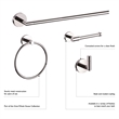 Bowery Hill Metal Robe Hook for Bath and Kitchen in Satin Nickel