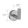 Bowery Hill Metal Robe Hook for Bath and Kitchen in Satin Nickel