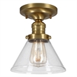 Bowery Hill Transitional Seedy Glass Ceiling Light in Satin Gold