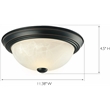 Bowery Hill Traditional Ceiling Light in Oil-Rubbed Bronze 2-Pack