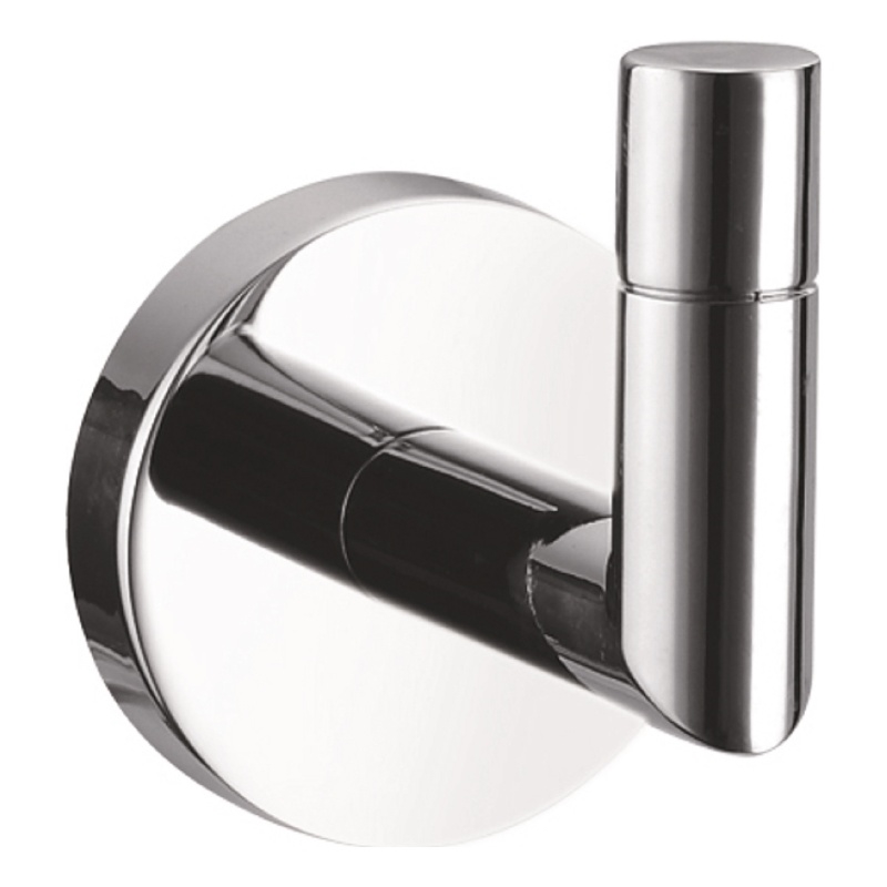 Bowery Hill Zinc Metal Single Robe Hook in Polished Chrome Finish
