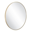 Bowery Hill Round Decorative Glass Wall Mirror with Gold Frame 24 Inch