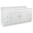 Bowery Hill 61-Inch Vanity with Solid White Cultured Marble Top