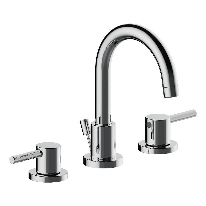 Bowery Hill Widespread Brass Bathroom Faucet in Polished Chrome