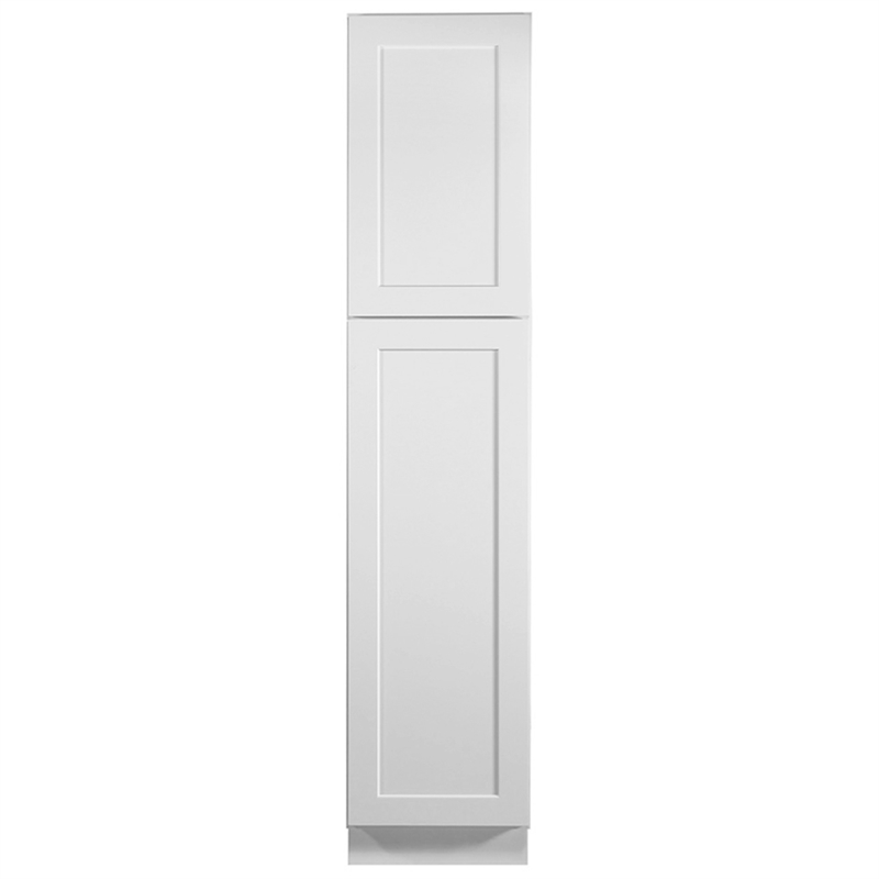 Bowery Hill Ready to Assemble Wood Cabinet in White 18 x 24 x 84 In