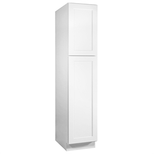Bowery Hill Ready to Assemble Wood Cabinet in White 18 x 24 x 84 In