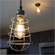Bowery Hill Indoor Steel Ceiling Mount Light in Galvanized Steel