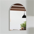 Bowery Hill 30 x 20 Inch Glass Arched Wall Mirror with Silver Frame