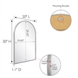 Bowery Hill 30 x 20 Inch Glass Arched Wall Mirror with Silver Frame