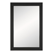 Bowery Hill Rectangular Framed Wood Bathroom Mirror in Matte Black