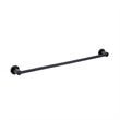 Bowery Hill Contemporary Metal Towel Bar in Matte Black 24 Inch