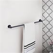 Bowery Hill Contemporary Metal Towel Bar in Matte Black 24 Inch