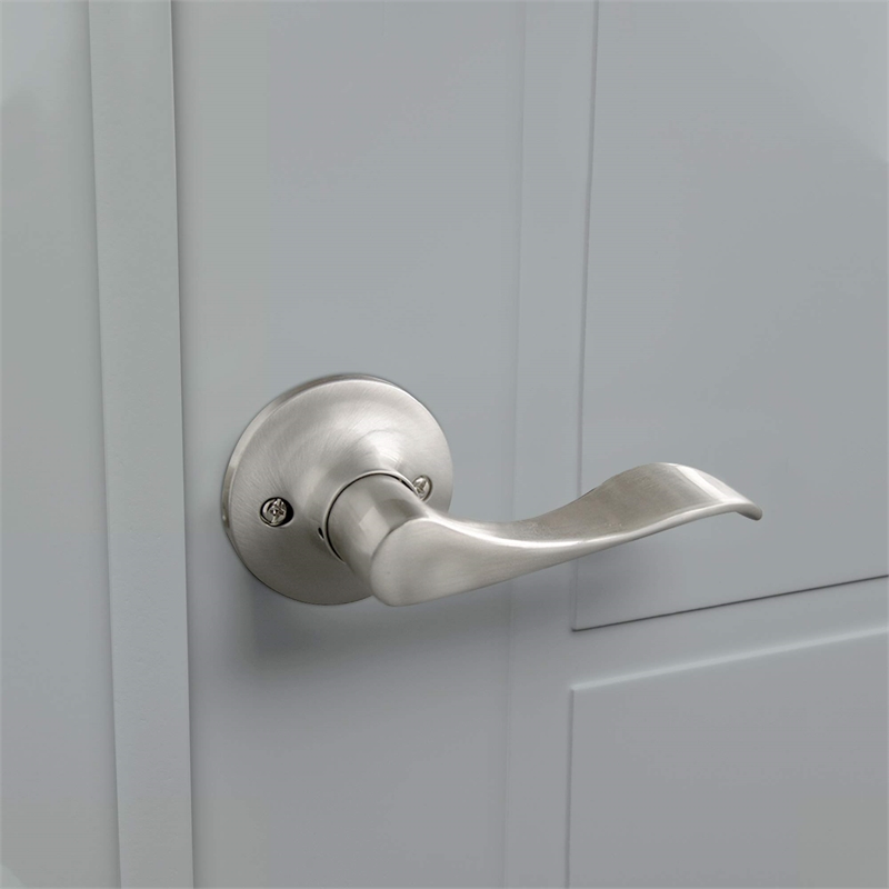 Bowery Hill Reversible Passage Metal Door Knob in Satin Nickel 2 Pack