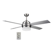 Bowery Hill 52 Inch LED Stainless Steel Ceiling Fan in Brushed Nickel