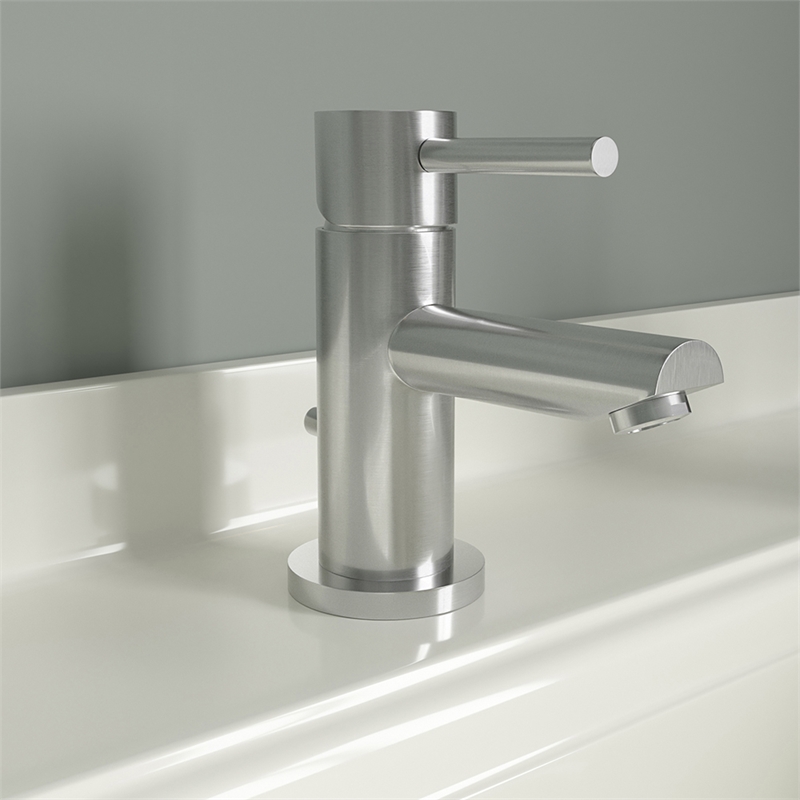 Bowery Hill Single-Handle Bathroom Brass Faucet in Satin Nickel