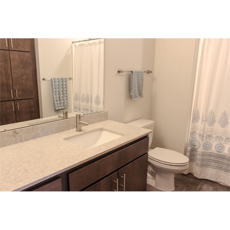 Bowery Hill Single-Handle Bathroom Brass Faucet in Satin Nickel