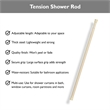 Bowery Hill Classic Adjustable 36 to 63 Inch Shower Rod in Bone